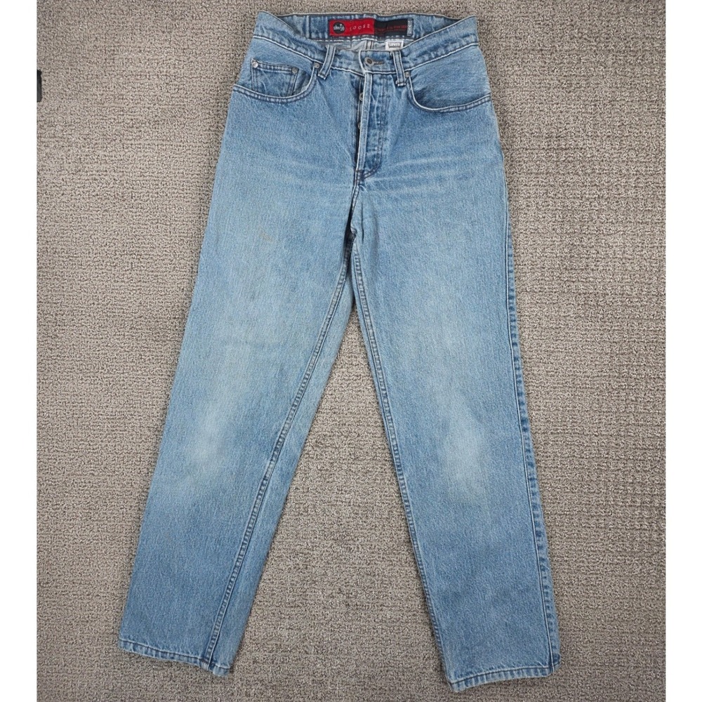 Vintage Levis SilverTab Loose Fit Jeans Mens‎ 28x32 Light Wash Denim Button Fly